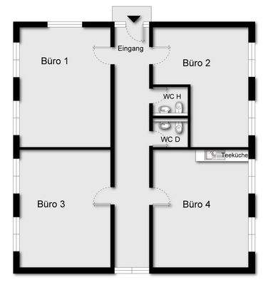Grundriss Etage OG Büro