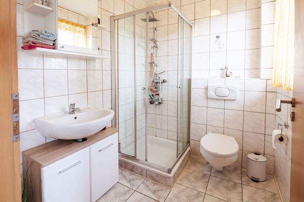 Gäste-WC mit Dusche im EG