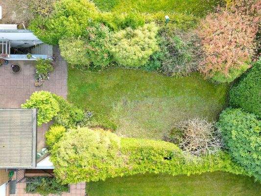 Der sichtgeschützte Garten.