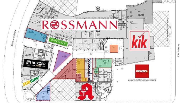 Verfügbare Fläche im EG