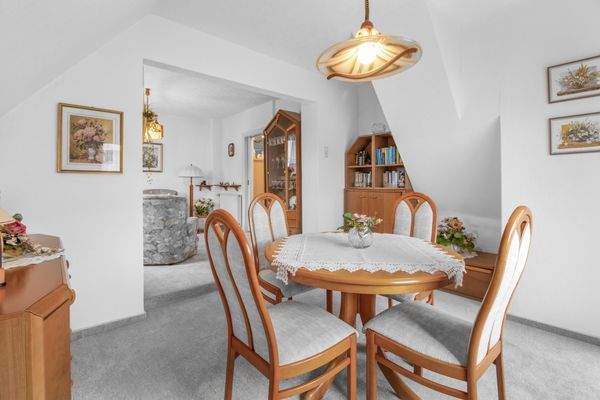 Essbereich im Dachgeschoss