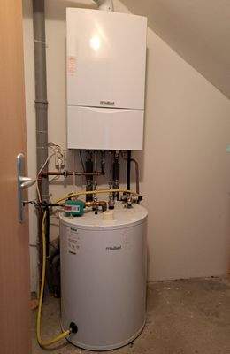 Heizung Gas mit Wasserspeicher