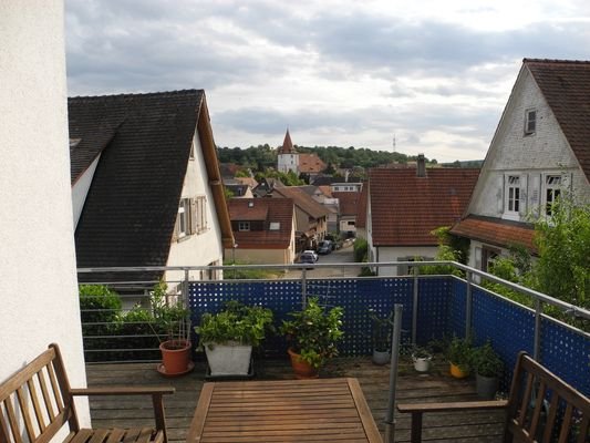 Blick vom Balkon