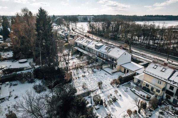Luftaufnahme Hausriegel Garten