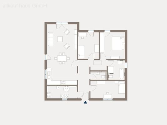 Lifetime 4 Musterplanung Erdgeschoss. Individuell gestaltbar