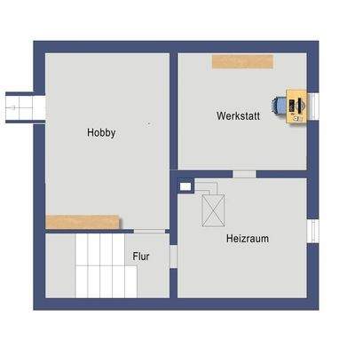 Grundriss Kellergeschoss (Nicht maßstabsgetreu)