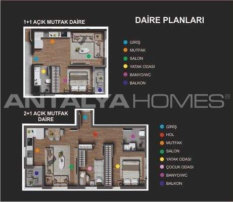 Flats in Complex with Pool in Antalya Kepez