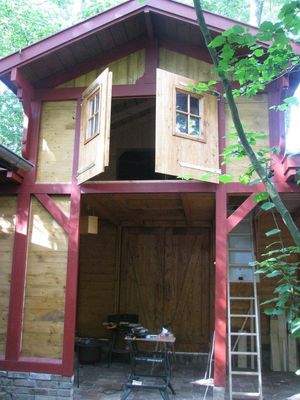 Werkstatt mit Schlafboden