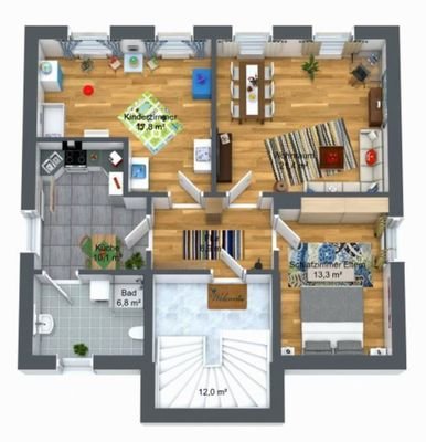 Grundriss in 3D