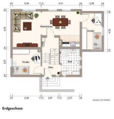 Grundriss Haupthaus - Erdgeschoss