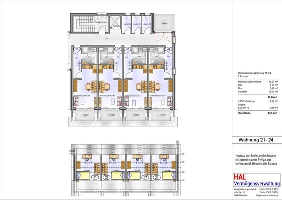 Grundriss Whg 21-24