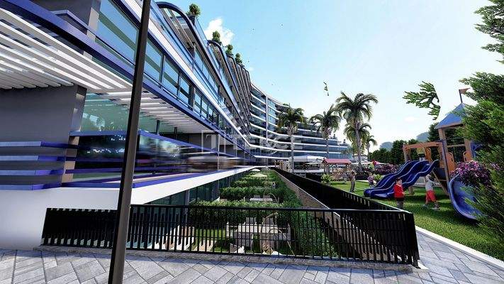 Sea-View Apartments in a Complex in Antalya Altıntaş