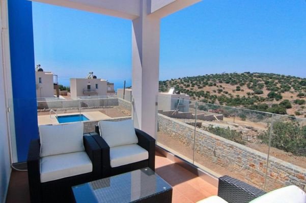 Kreta, Kounali: Moderne Villa mit 4 Zimmern, Pool und Meerblick zu verkaufen