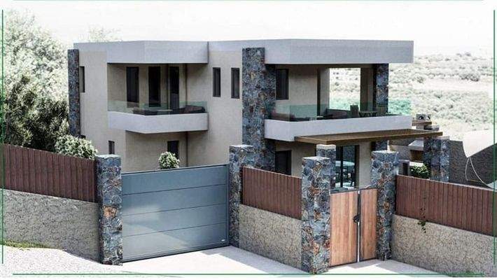 Kreta, Kera bei Kalyves: Villa mit Panoramablick aufs Meer, nur wenige Schritte vom Strand entfernt, zu verkaufen