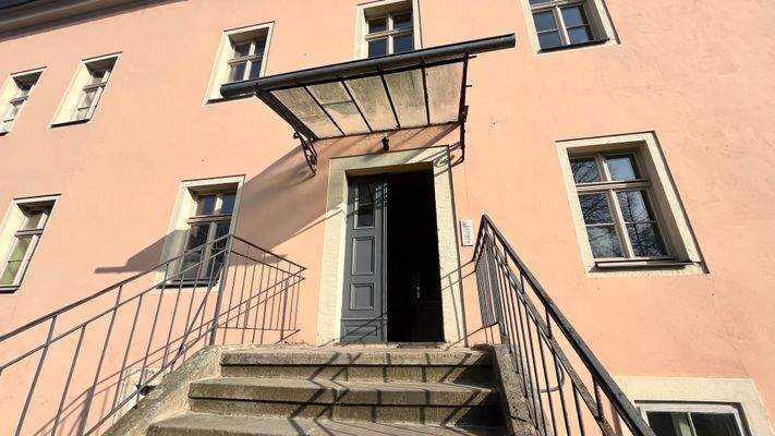 Ansicht Hauseingang Treppe