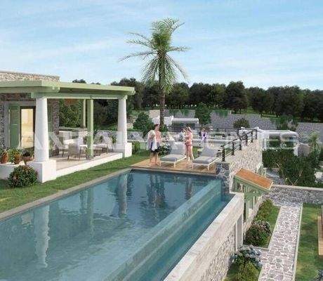 Houses with Private Pools and Sea Views in Bodrum Gumusluk