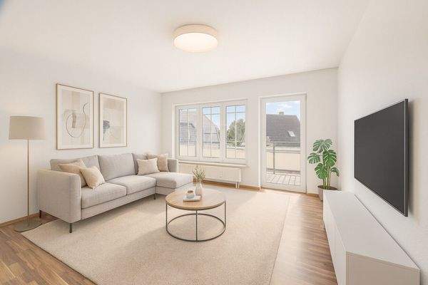 Wohnzimmer mit Balkonzugang