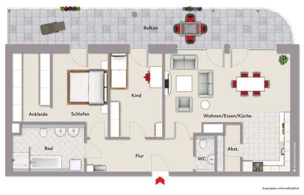 Grundriss Wohnung 4.02