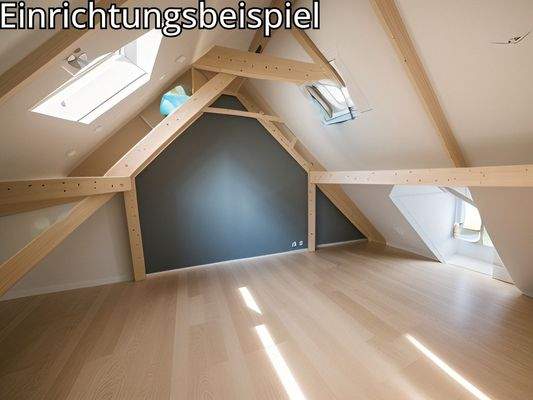 Ausbaufähiger Raum im Dachgeschoss - ca.15 m² (Einrichtungsbeispiel)