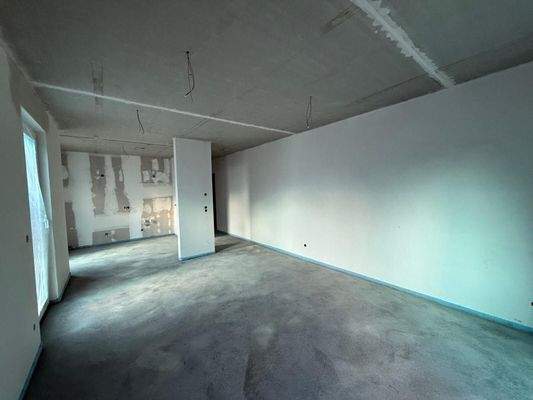 Wohnzimmer mit Küche