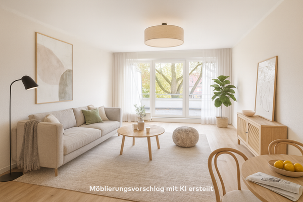 Wohnzimmer - moebliert