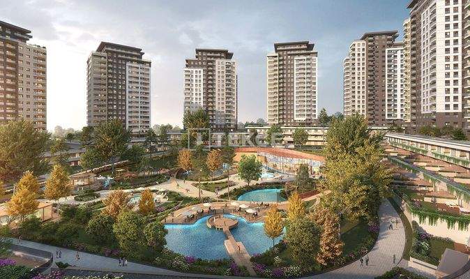 Apartments in a Complex with Pool and Parking in Bağcılar İstanbul