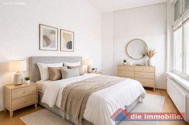 Schlafzimmer_1 mit KI möbliert