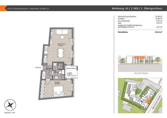 Grundriss Wohnung 40