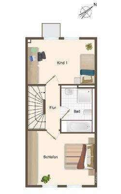 Grundriss 1 Obergeschoss