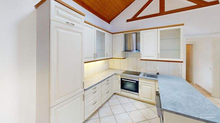 Moderne Küche mit Markengeräten der Firma Miele 