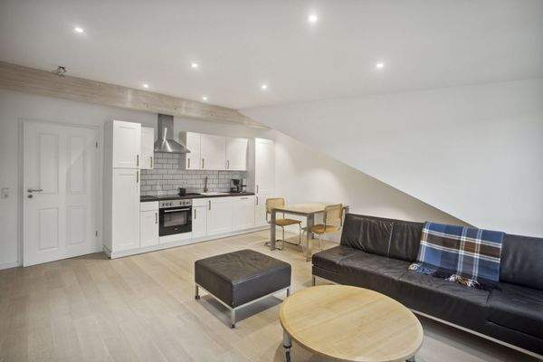 Wohnzimmer mit Küche