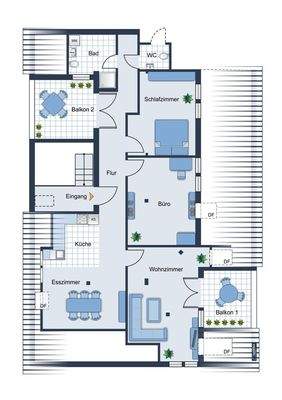 Grundriss Einliegerwohnung DG