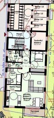 Kellergeschoss Gebäude 3