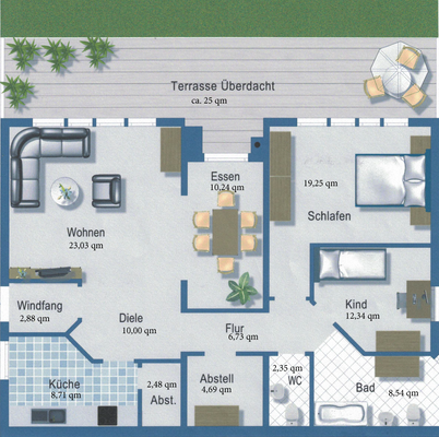 Grundrissplan Kroeber