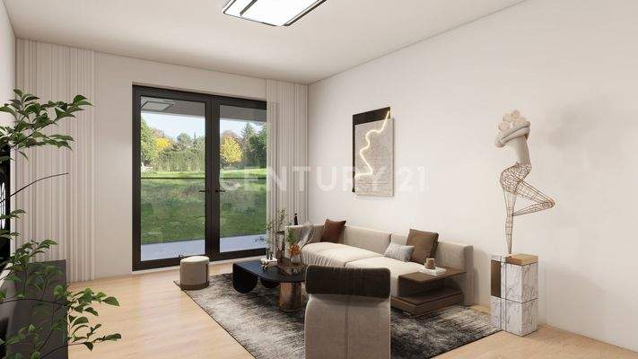 Wohnzimmer mit Terrassenzugang