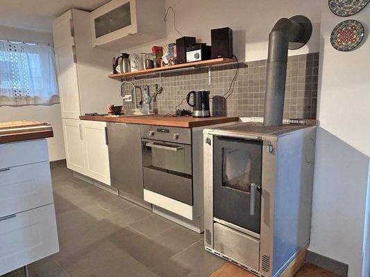 Holzherd in der Küche