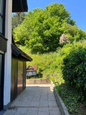 Blick vom Eingang in den Garten