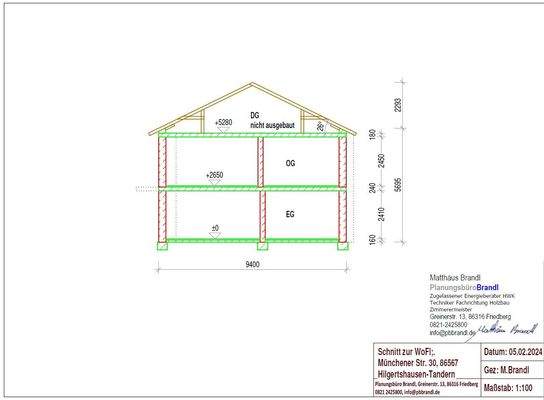 grundriss GEBÄUDESCHNITT