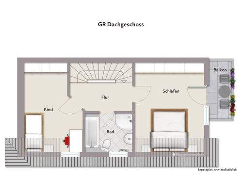 Grundriss DG-Wohnbeispiel-ohne Maßstab