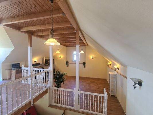 Blick Galeriewohnung/Büro auf Ebene 2 und 3