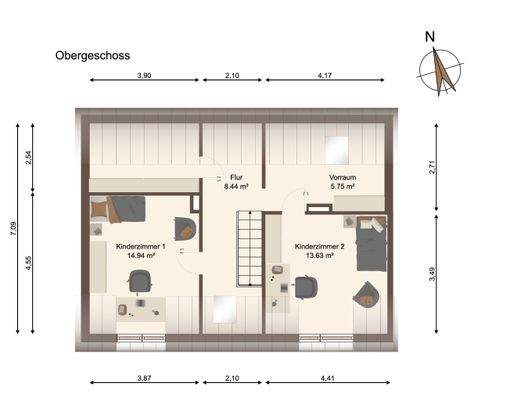 Grundriss Obergeschoss