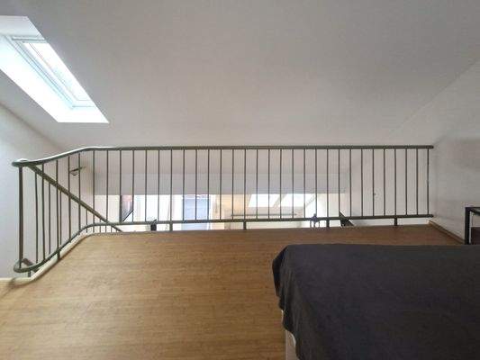 Schlafzimmer, Blick auf die Galerie