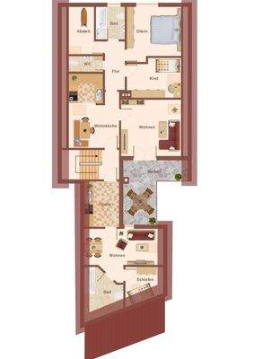 Skizze Grundriss Dachgeschoss