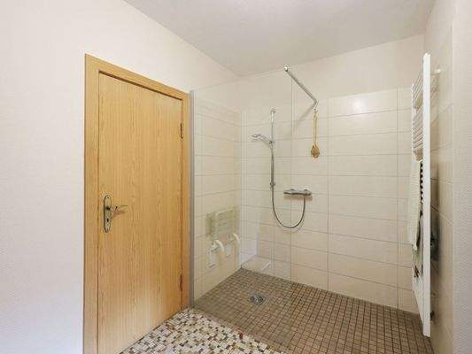 Blick auf die Dusche