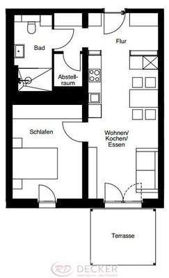 Grundriss 2-Zimmer Wohnung
