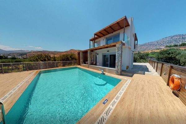 Kreta, Tsifliki: Umweltfreundliche Villa mit Pool, Garten und Whirlpool bei Elounda zu verkaufen