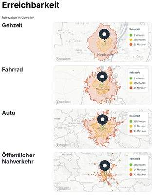 Erreichbarkeitskarte