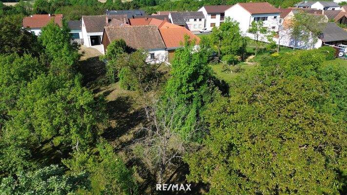 Drohnenansicht Garten