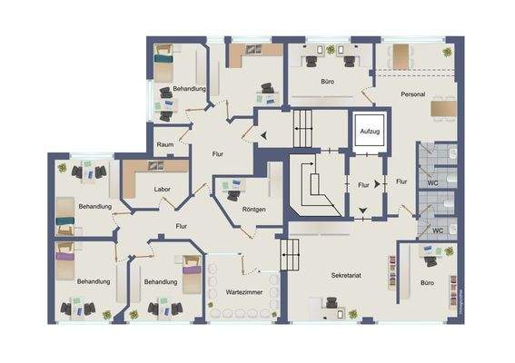 Grundriss Zahnarztpraxis 2. Obergeschoss