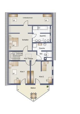 Grundriss 1. DG